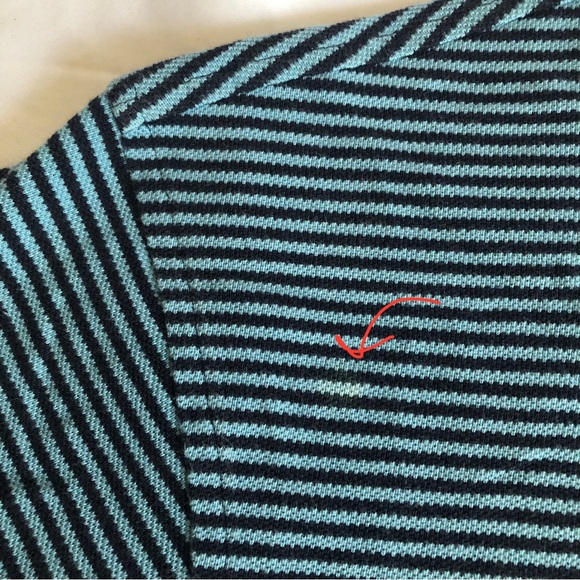 Tommy Hilfiger Blue Striped Short Sleeve Polo Shirt - Picture 8 of 10